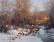 Golden Light of Winter Day's End by Barbara Jaenicke