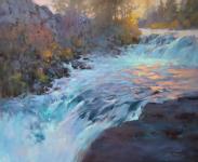 Last Light on Dillon Falls by Barbara Jaenicke