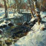 Fresh Snow on the Brook by Tad Retz